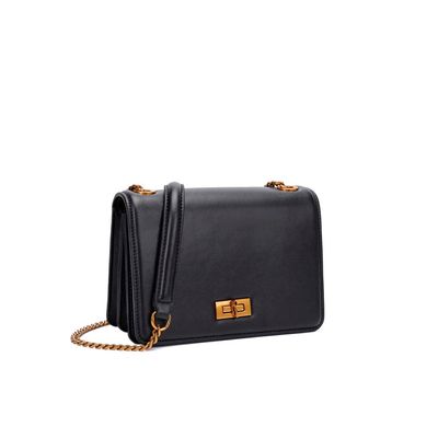 Bolsa Pequena Soft Preta Alça Transversal