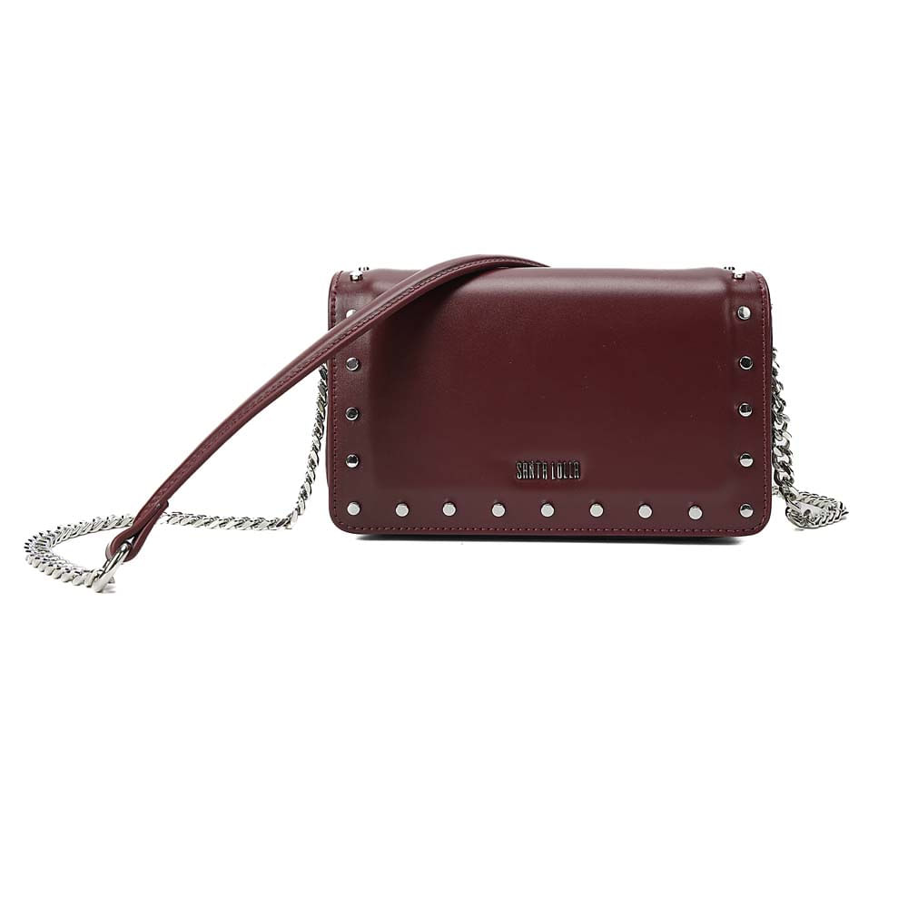 Bolsa Pequena Soft Cinza Fog Tachas Alça Transversal - Santa Lolla