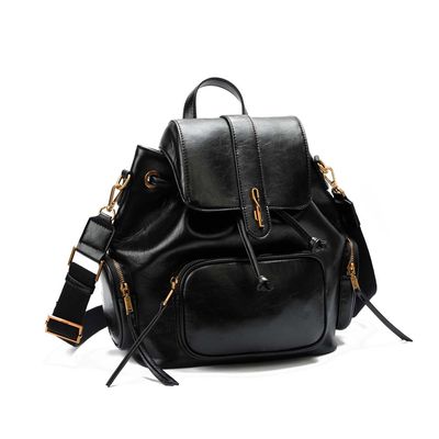 Mochila Material Rustico Preta