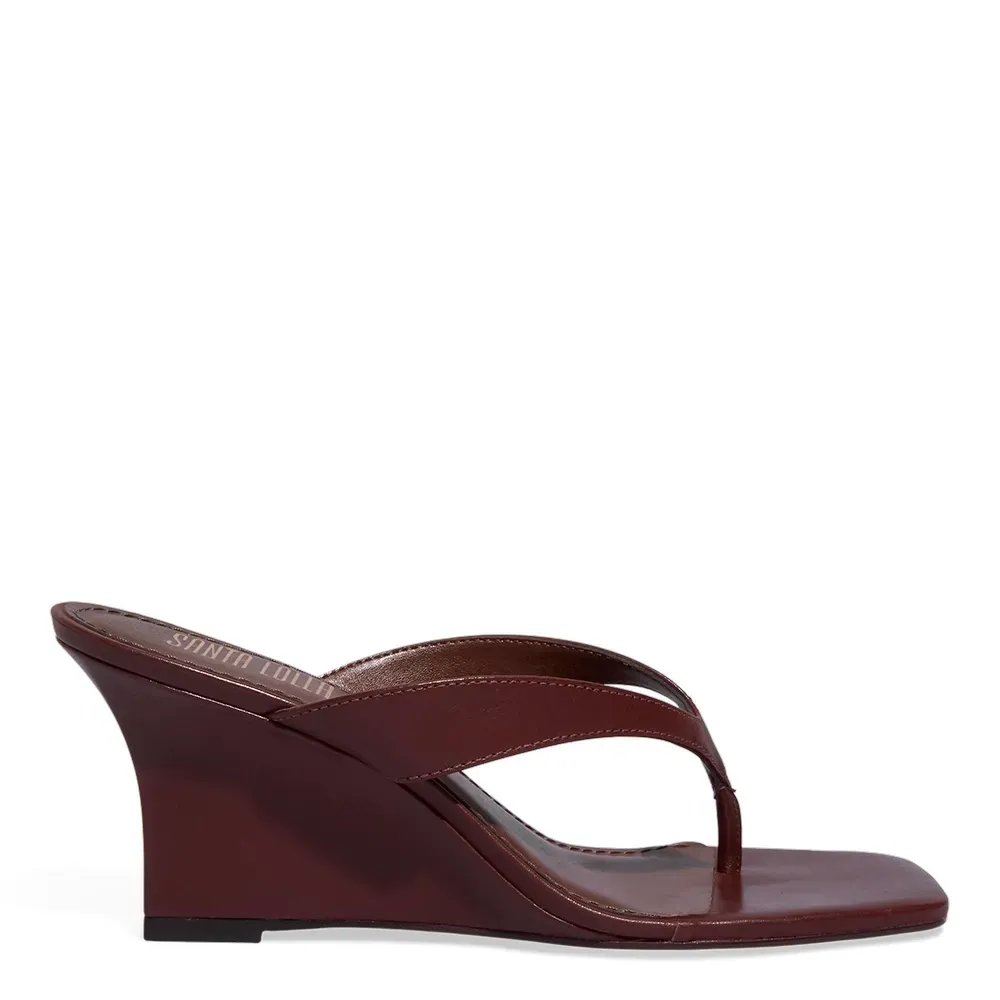 Mule Couro Pelica Soft Dark Cocoa - Santa Lolla