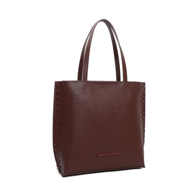 Bolsa Shopper Risco Tachas Marrom