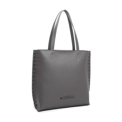 Bolsa Shopper Risco Tachas Cinza