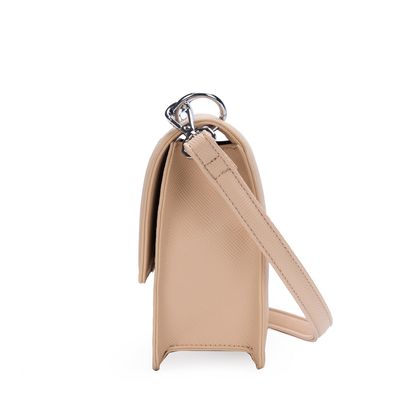 Bolsa Mini Quadrada Risco Bege
