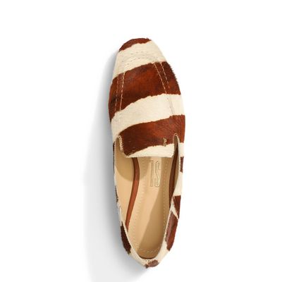 Mocassim Pelo Zebra Marrom