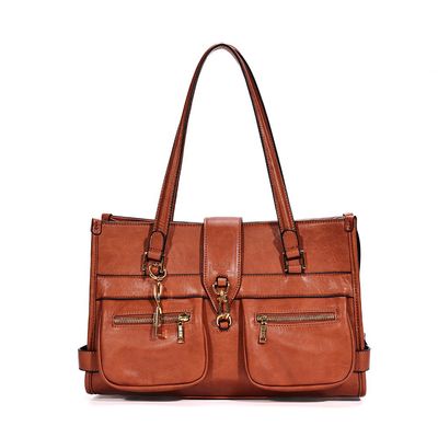 Bolsa G Material Rustico New Camelo