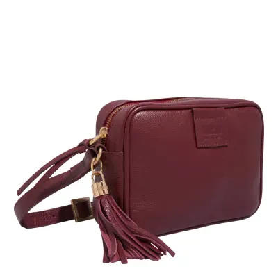 Bolsa M Couro Floater Light Ruby