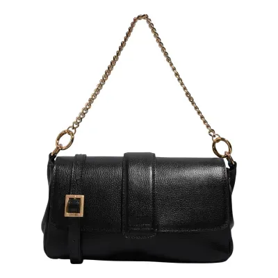 Bolsa M Couro Floater Preto