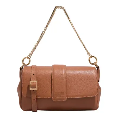 Bolsa M Couro Floater New Camelo