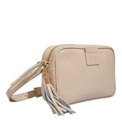 Bolsa M Couro Floater New Marfim