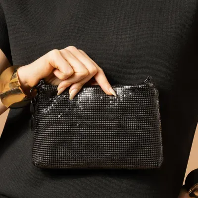 Bolsa P Malha Metal Preto 2