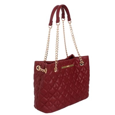 Bolsa Grande Matelassê Corrente Vinho