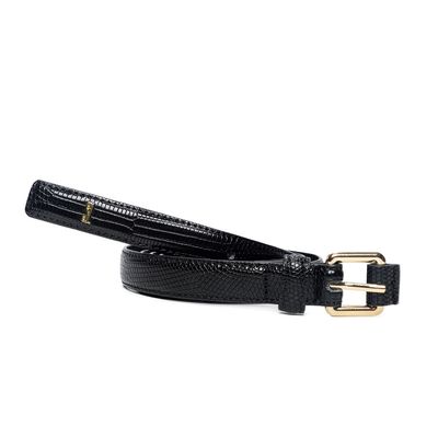 Cinto Lizard Texturizado Preto
