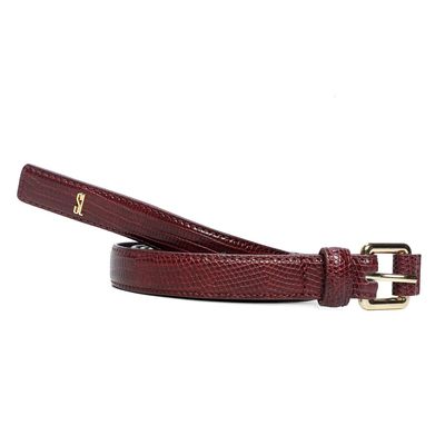 Cinto Lizard Texturizado Vinho