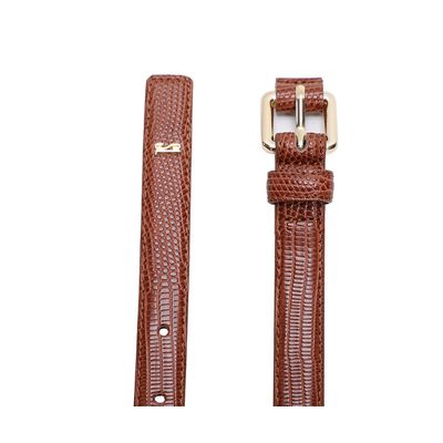Cinto Lizard Texturizado Caramelo