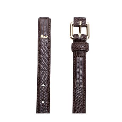 Cinto Lizard Texturizado Marrom