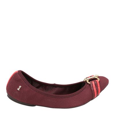 Sapatilha Tricot Argola Vinho