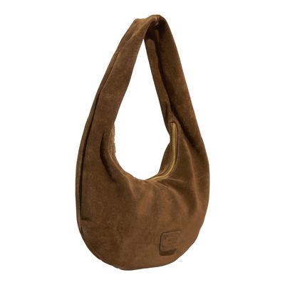 Bolsa M Couro Camurça Dark Cocoa