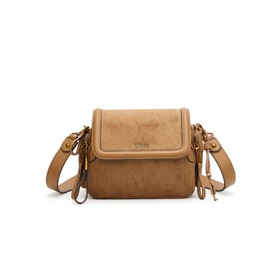 Bolsa M Veludo Cotele Doce De Leite