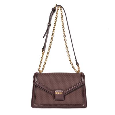Bolsa M Material Tresse Dark Cocoa