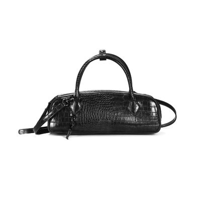 Bolsa P Material Croco Preto 2