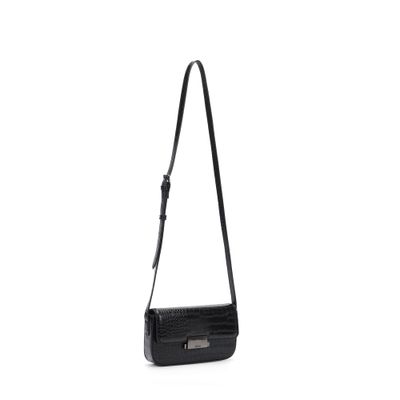 Bolsa P Material Croco Preto 2