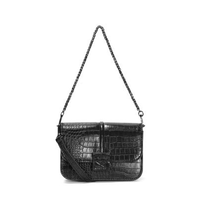 Bolsa P Material Croco Preto 2