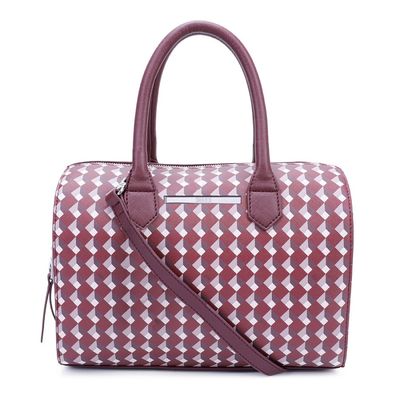 Bolsa Baú Média Cubos Vinho