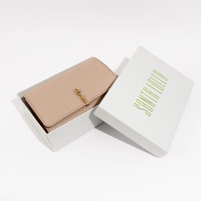 Bolsa Carteira Pequena Com Caixa Bege Floater Alça Transversal