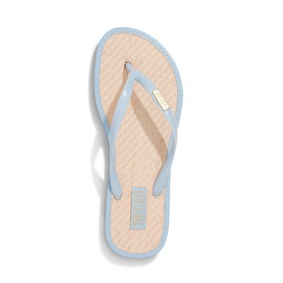 Flip Flop Palha Azul e Bege