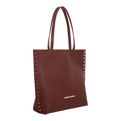 Bolsa Shopper Tachas Marrom