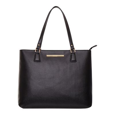 Bolsa Shopper Caviar Fivela Preta
