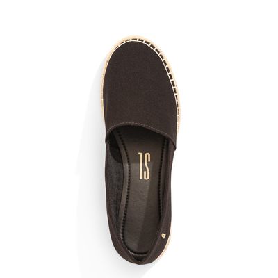 Espadrille Tecido Lona Preta