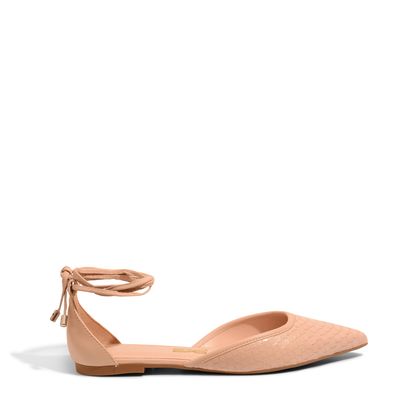 Sapatilha New Snake Bico Fino Rosa