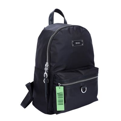 Mochila Nylon Zíper Preta