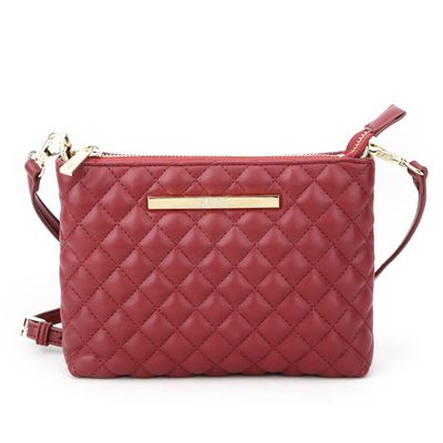 Bolsa Pequena Bordô Matelassê Transversal