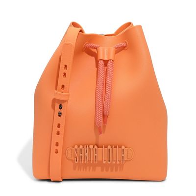 Bolsa Bucket Borracha Laranja Neon