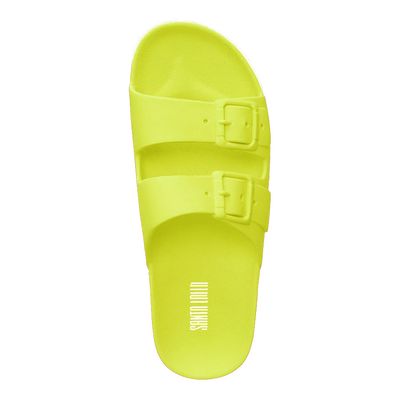 Slide Emborrachada Fivela Amarelo Neon