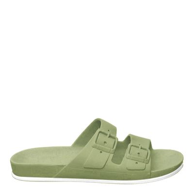 Slide Emborrachada Fivela Verde