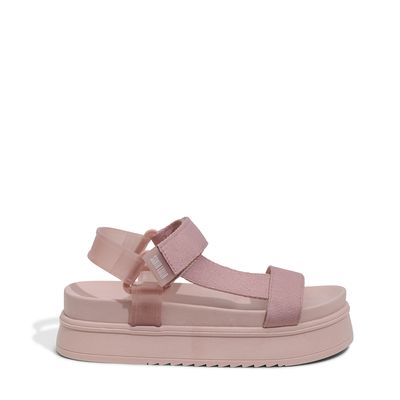 Sandália Chunky Velcro Rosa