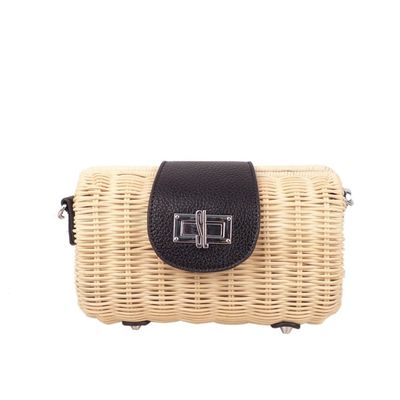 Bolsa Pequena Palha Preta