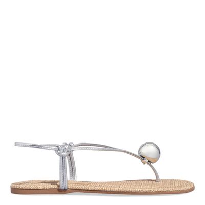 Rasteira Metalizada Prata