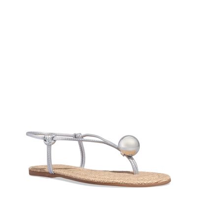 Rasteira Metalizada Prata