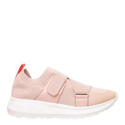 Tênis Knit Velcro Rosa