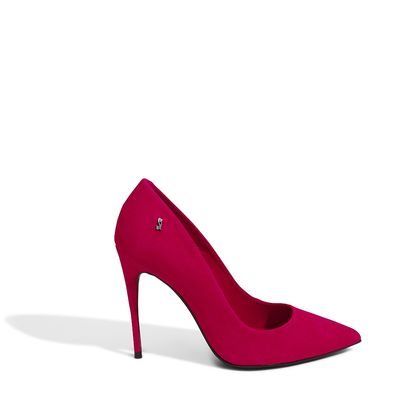 Scarpin Camurça Bico Fino Vermelho
