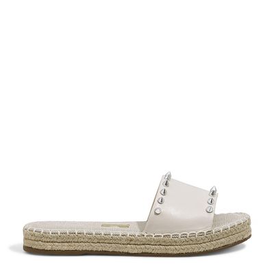 Espadrille Couro Spikes Off White