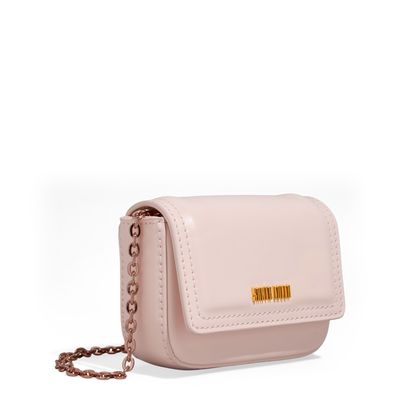 Bolsa Pequena Com Caixa Soft Rosa Claro Alça Transversal