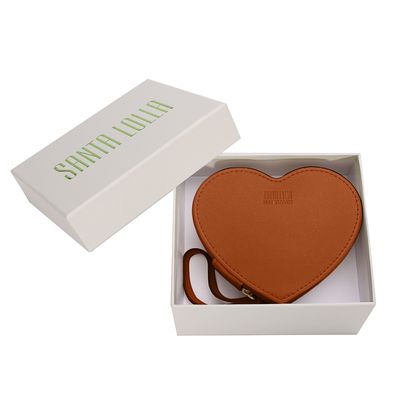 Porta Joias Coração Com Caixa Soft Caramelo Alça de Mão