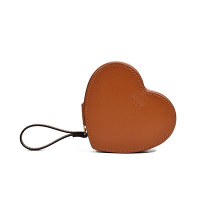 Porta Joias Coração Com Caixa Soft Caramelo Alça de Mão