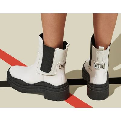 Bota Off White Salto Tratorado