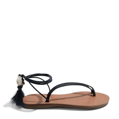 Rasteira Tassel Olho Grego Azul